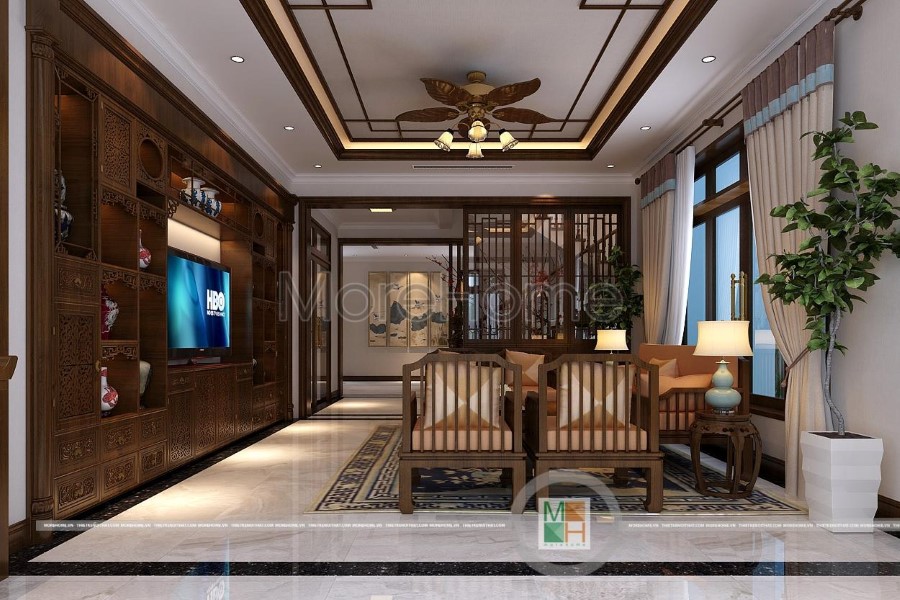 Cầu thang gỗ tự nhiên đẹp